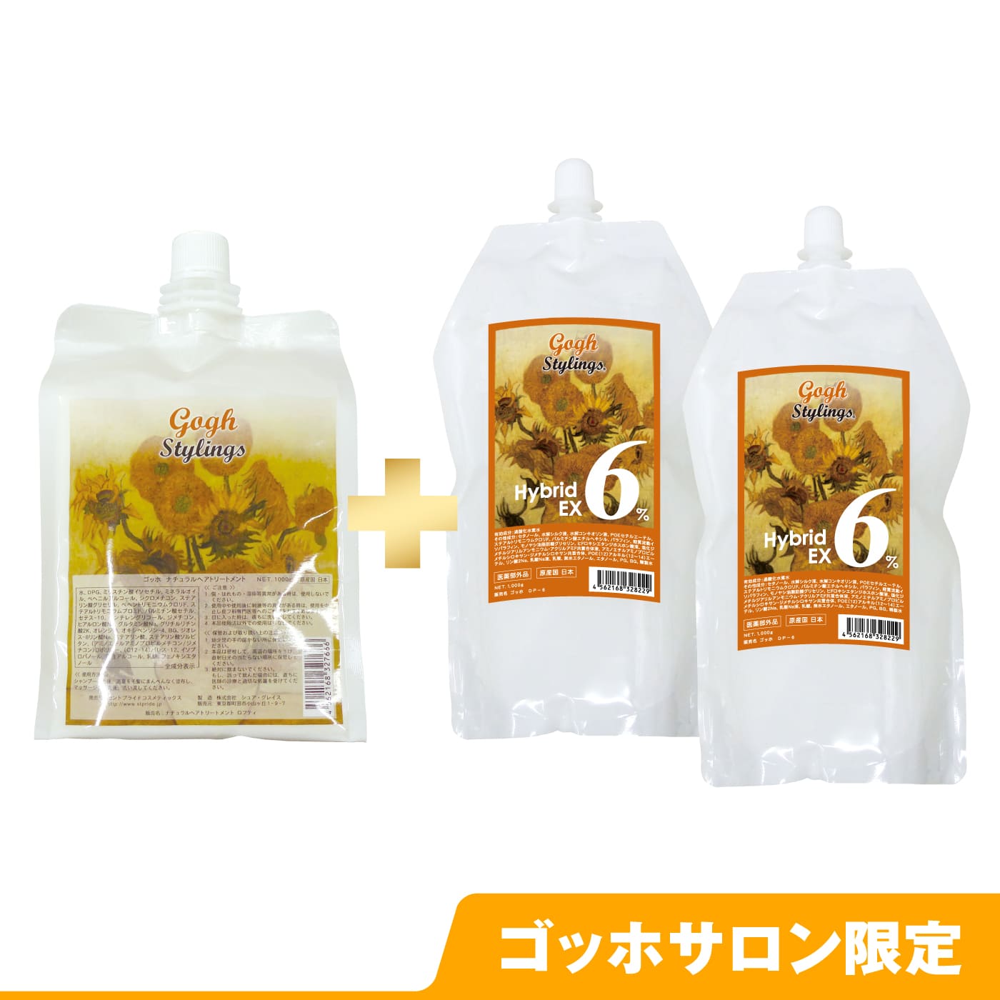ゴッホスタイリングカラー2剤付き3剤セット［A］ | マイポン